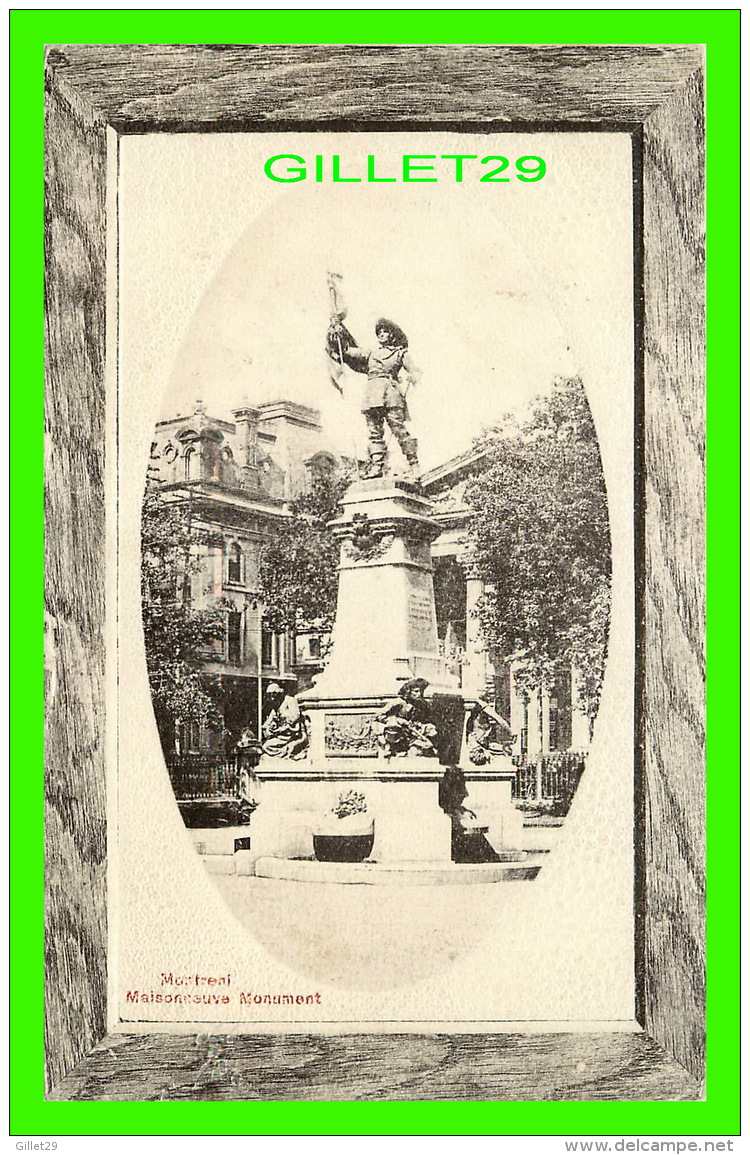 MONTRÉAL, QUÉBEC - MAISONNEUVE MONUMENT -  TRAVEL IN 1917 -  ILLUSTRATED POST CARD CO - - Montreal