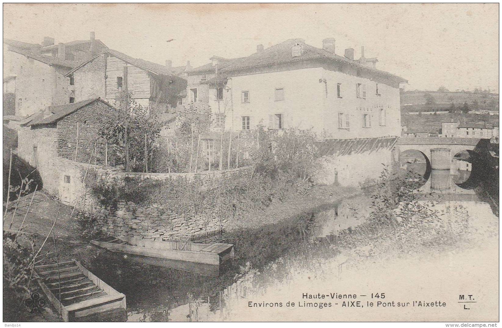 Aixe Sur Vienne - Le Pont Sur L'aixette   - Scan Recto-verso - Aixe Sur Vienne