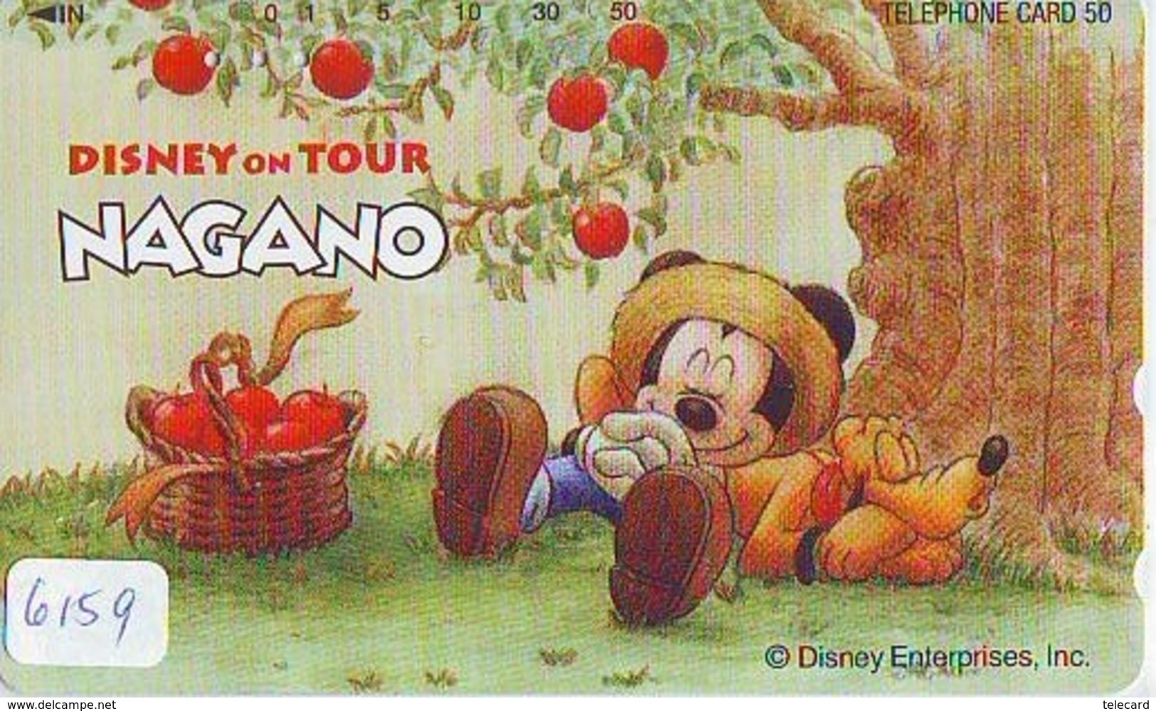 Télécarte Japon * 110-016 * DISNEY ON TOUR NAGANO * MICKEY + PLUTO  (6159) Japan PHONECARD - Disney