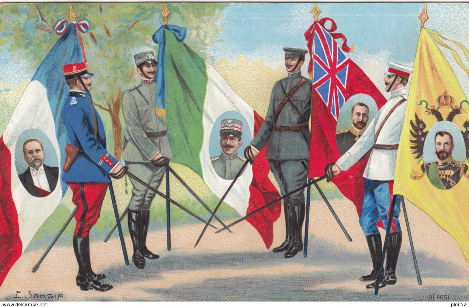 11648-PROPAGANDISTICA-GLI ALLEATI-1915-FP - Guerra 1914-18