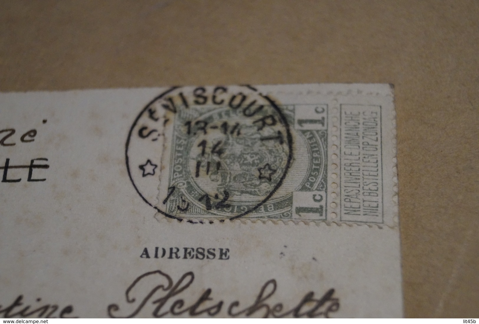 Superbe Courrier Sur Carte,Belle Oblitération Centrale De Séviscourt , Envoi De 1912 - Poste Rurale