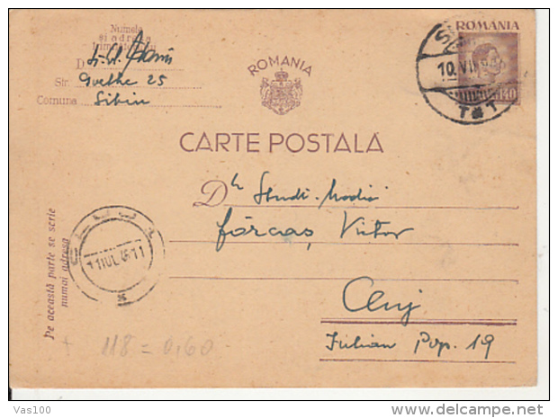 KING MICHAEL OF ROMANIA, PC STATIONERY, ENTIER POSTAL, 1946, ROMANIA - Brieven En Documenten