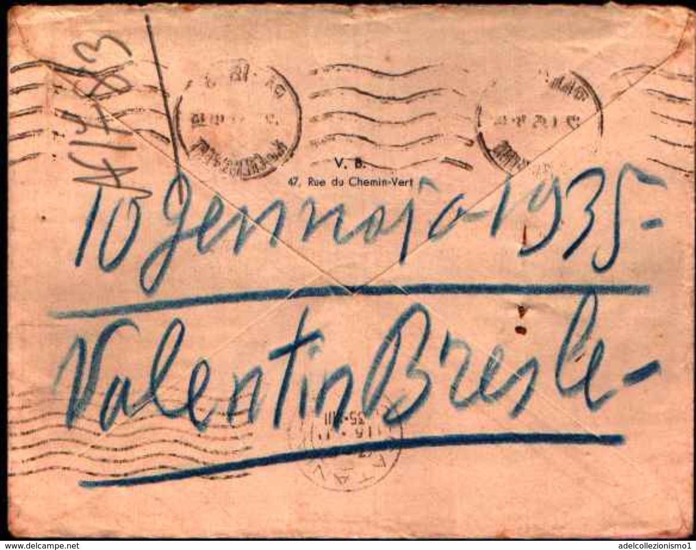 87058) Francia  Lettera Con 1f. Jacques Cartier Da Parigi A Catania  Il 12/1/1935 - Storia Postale