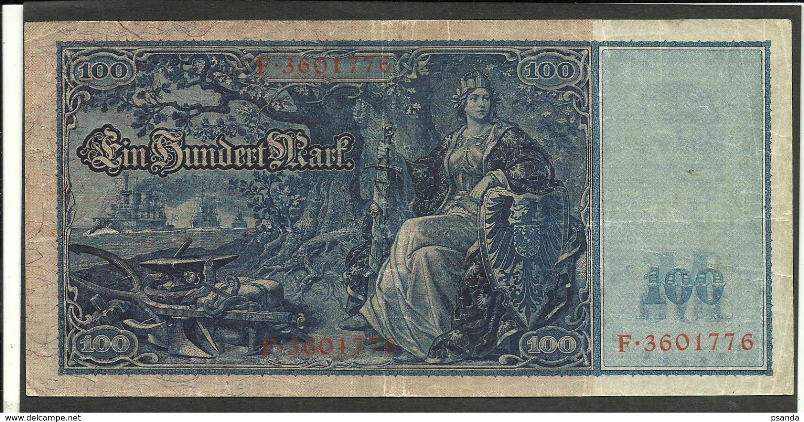 1910 Germany - 100 Mark, Reichsbanknote,used - 100 Mark