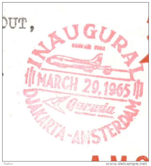 Indonesia / Nederland - 1965 - 1st Garuda Flight Djakarta Amsterdam &amp; Amsterdam - Djakarta - Indonesië