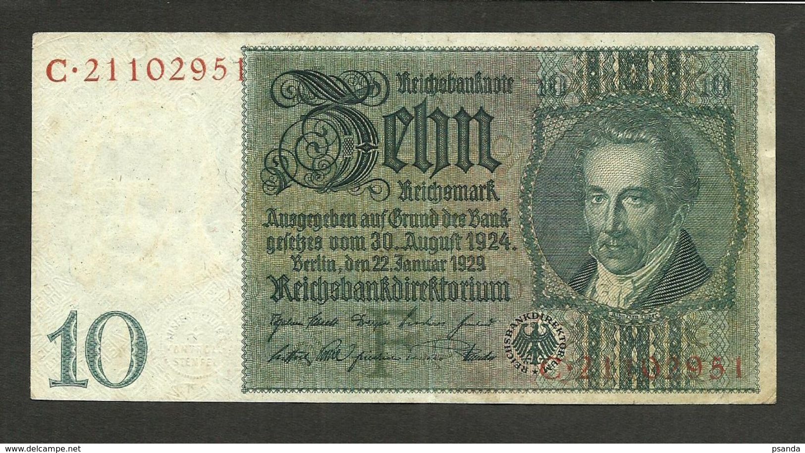 1929 Germany 10 Reichsmark  Used - 10 Reichsmark