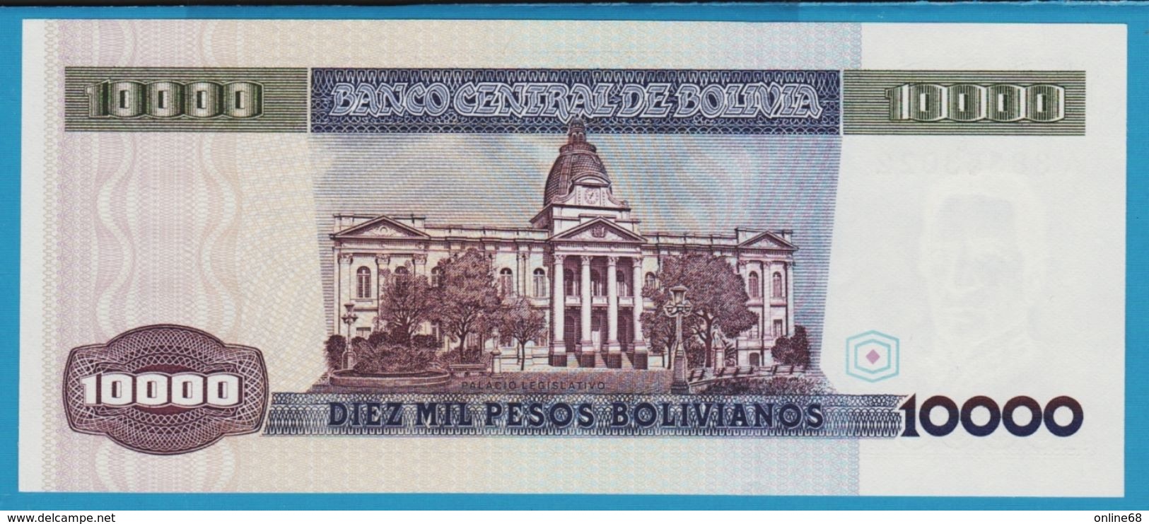 BOLIVIA 		10.000 Pesos Bolivianos 	D.10.02.1984	# A 38353022  P# 169 - Bolivien