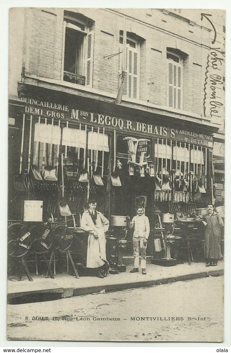 CPA 76 MONTIVILLIERS Quincaillerie R. Dehais 15 Rue Gambetta                  Ga25 - Saint Aignan