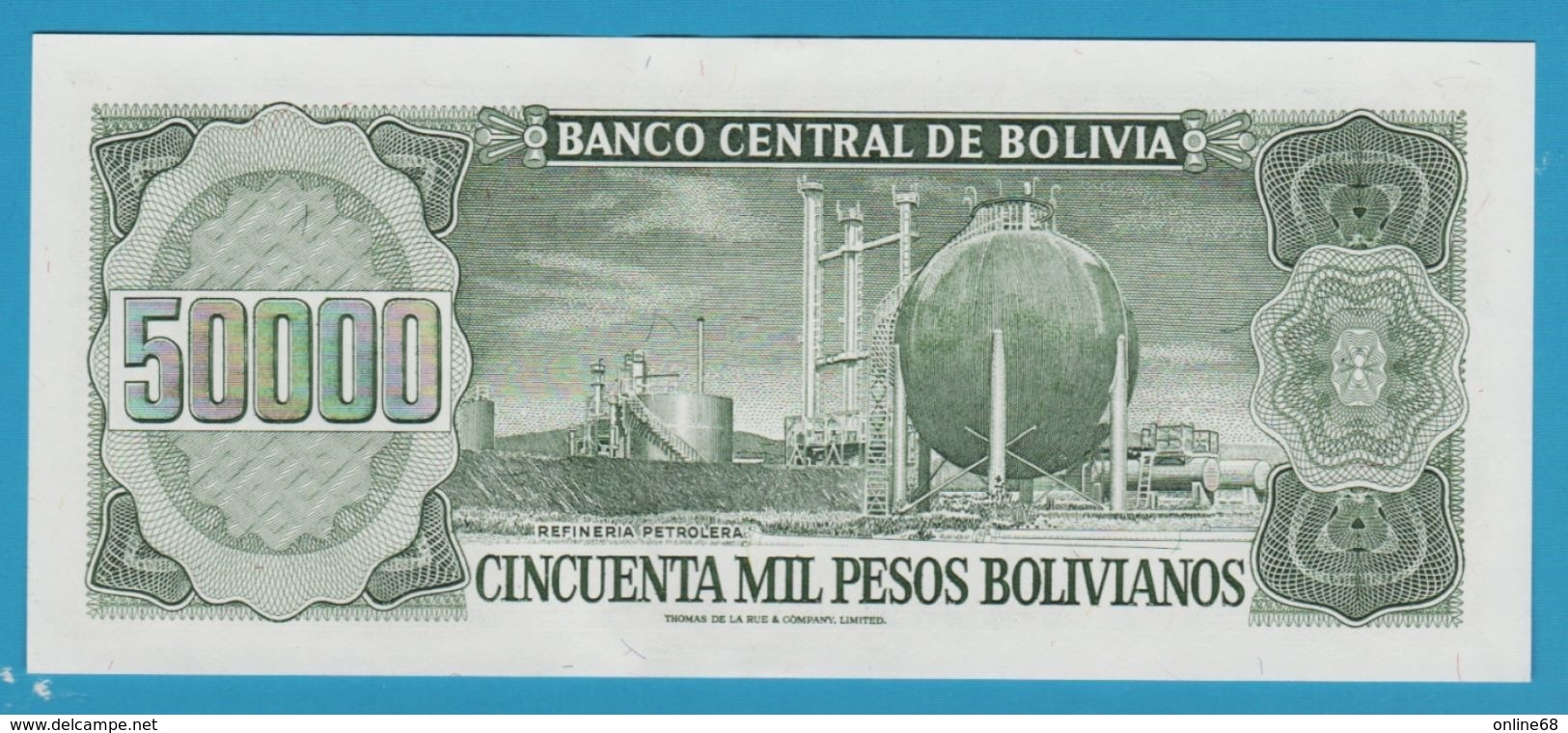 BOLIVIA 		50.000 Pesos Bolivianos 	D.05.06.1984	 # 65322014A   P# 170 - Bolivie