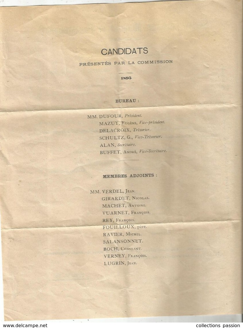 Programme , Convocation Assemblée Générale , Société Française Mutuelle Et Philanthropique De Genéve ,1894 - Programmes