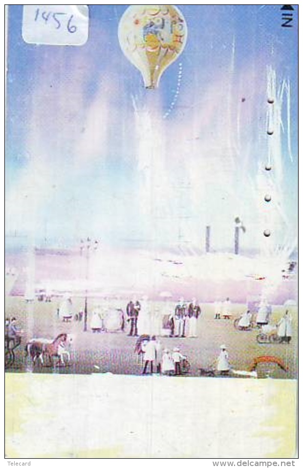 Telecarte  JAPON * SPORT * MONTGOLFIERE (1456) Hot Air Balloon * Ballon * Aerostato  * TELEFONKARTE * PHONECARD JAPAN * - Sport