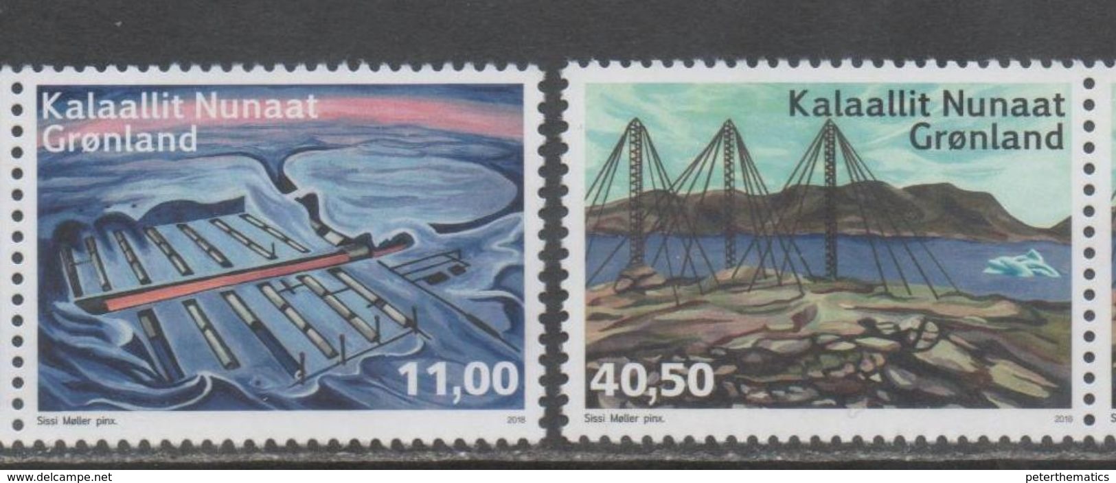 GREENLAND, 2018, MNH,ABANDONED STATIONS, 2v - Other & Unclassified