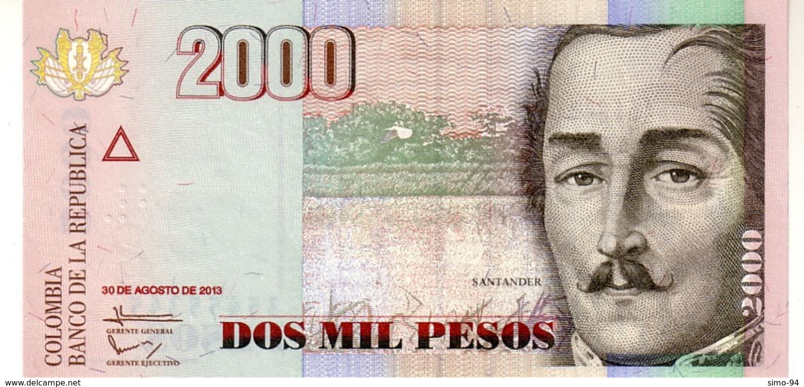 Colombia P.457 2000 Pesos  30.08.2013 Unc - Colombie