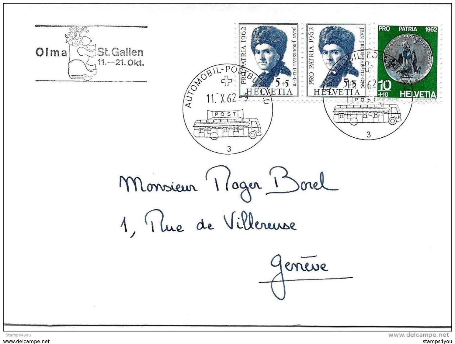 89 - 14 - Enveloppe Avec Oblit Spéciale "OLMA St Gallen" 1962 - Marcofilia