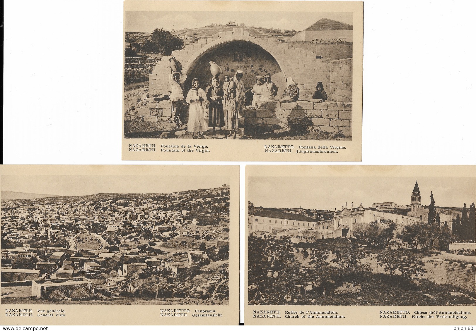 ASIE  -  3 Cartes De  NAZARETH - Israele