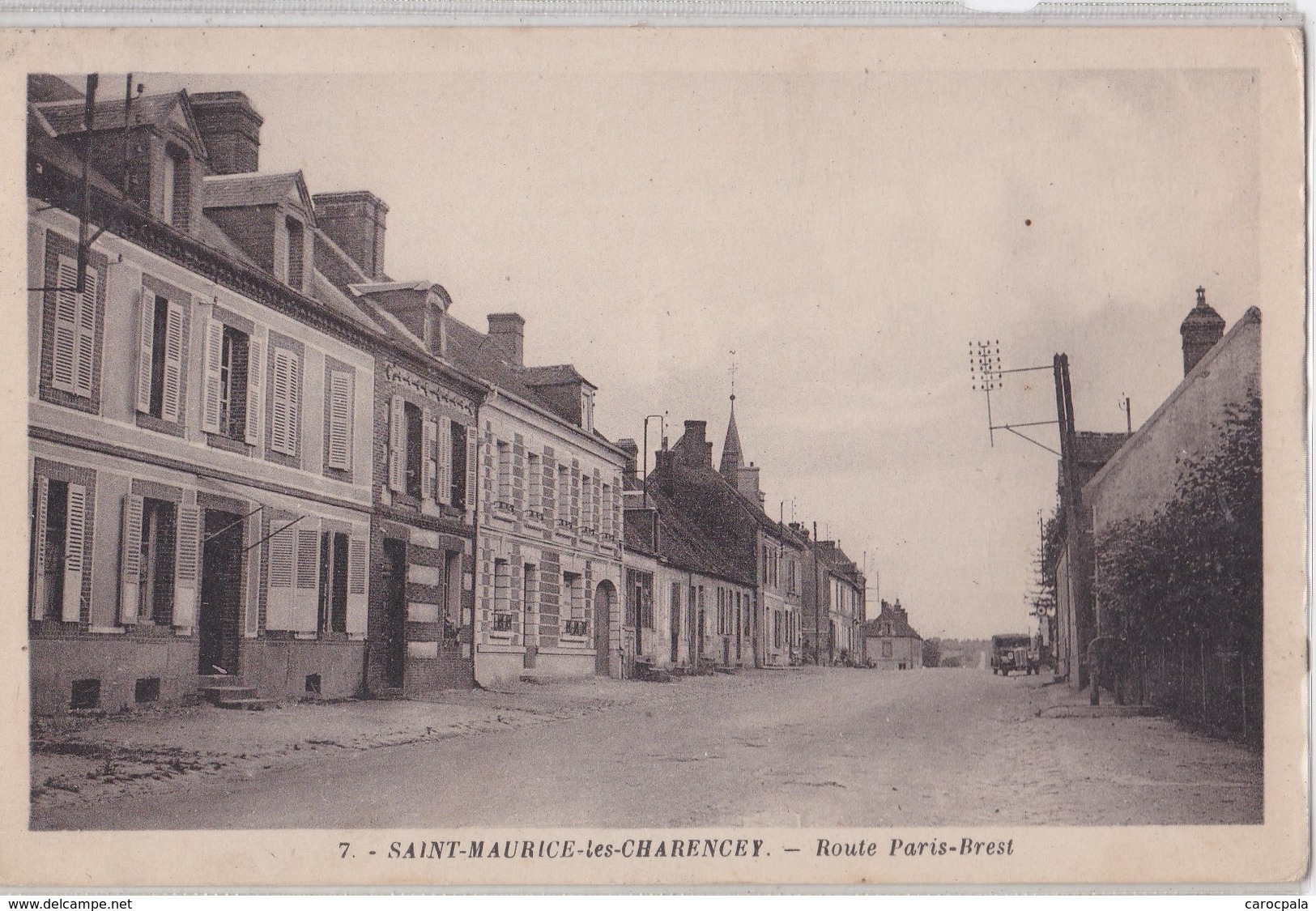 Carte 1930 ST MAURICE LES CHARENCEY / ROUTE PARIS BREST - Sonstige & Ohne Zuordnung