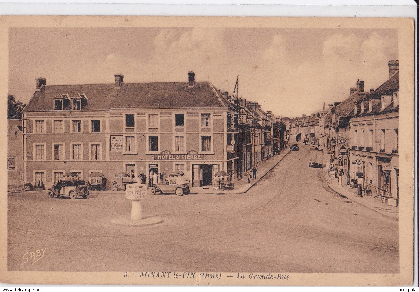 Carte 1930 NONANT LE PIN / LA GRANDE RUE (hôtel St Pierre) - Sonstige & Ohne Zuordnung