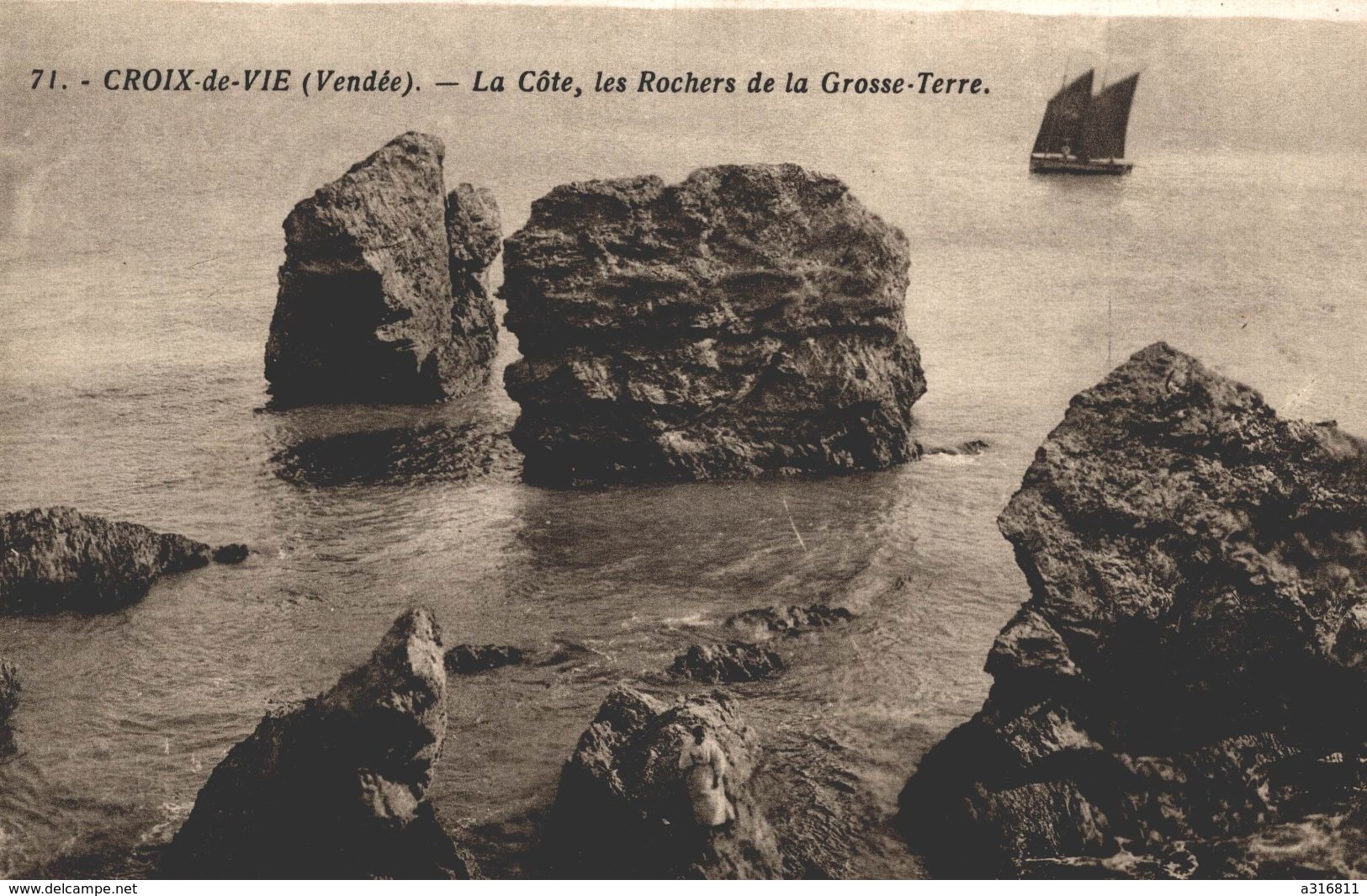 CROIX DE VIE LA COTE LES ROCHERS DE LA GROSSE TERRE - Saint Gilles Croix De Vie