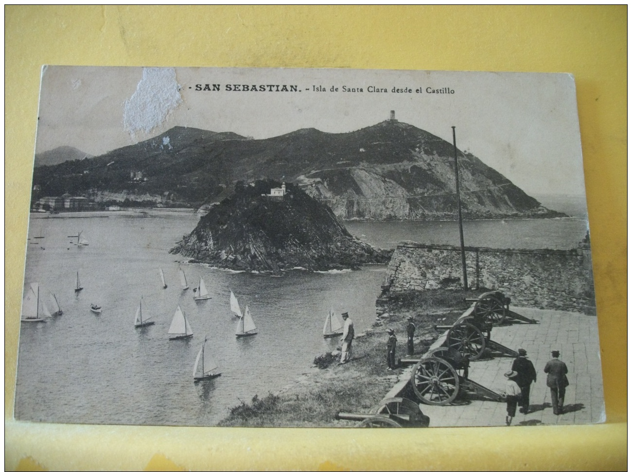 B16 8867 CPA 1911. SAN SEBASTIEN. ISLA DE SANTA CLARA DESDE EL CASTILLO (+ DE 20000 CARTES A MOINS 1 EURO) - Guipúzcoa (San Sebastián)