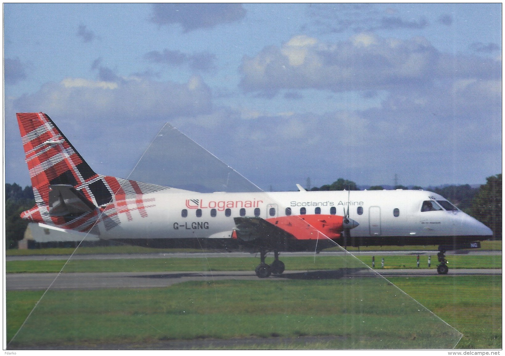 Loganair Saab 340  G-LGNG At  Glasgow Scotland's Airline - 1946-....: Era Moderna