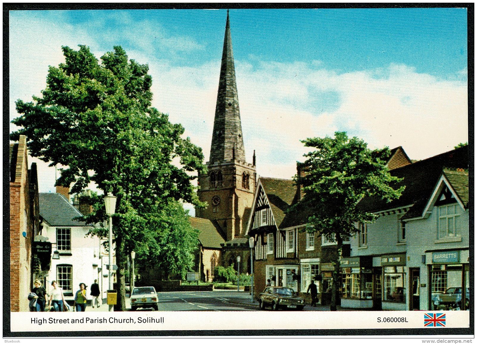 RB 1191 - Cars At High Street - Shops &amp; Parish Church Solihull - Warwickshire - Autres & Non Classés