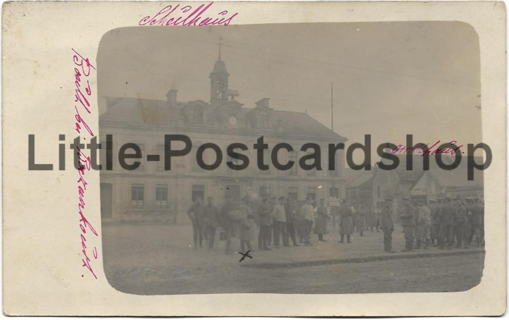 2 Foto AK Boult-sur-Suippe Soldatenheim Und Feldpostamt Rathaus Feldpost 1917 Mairie Kantine - Guerre 1914-18