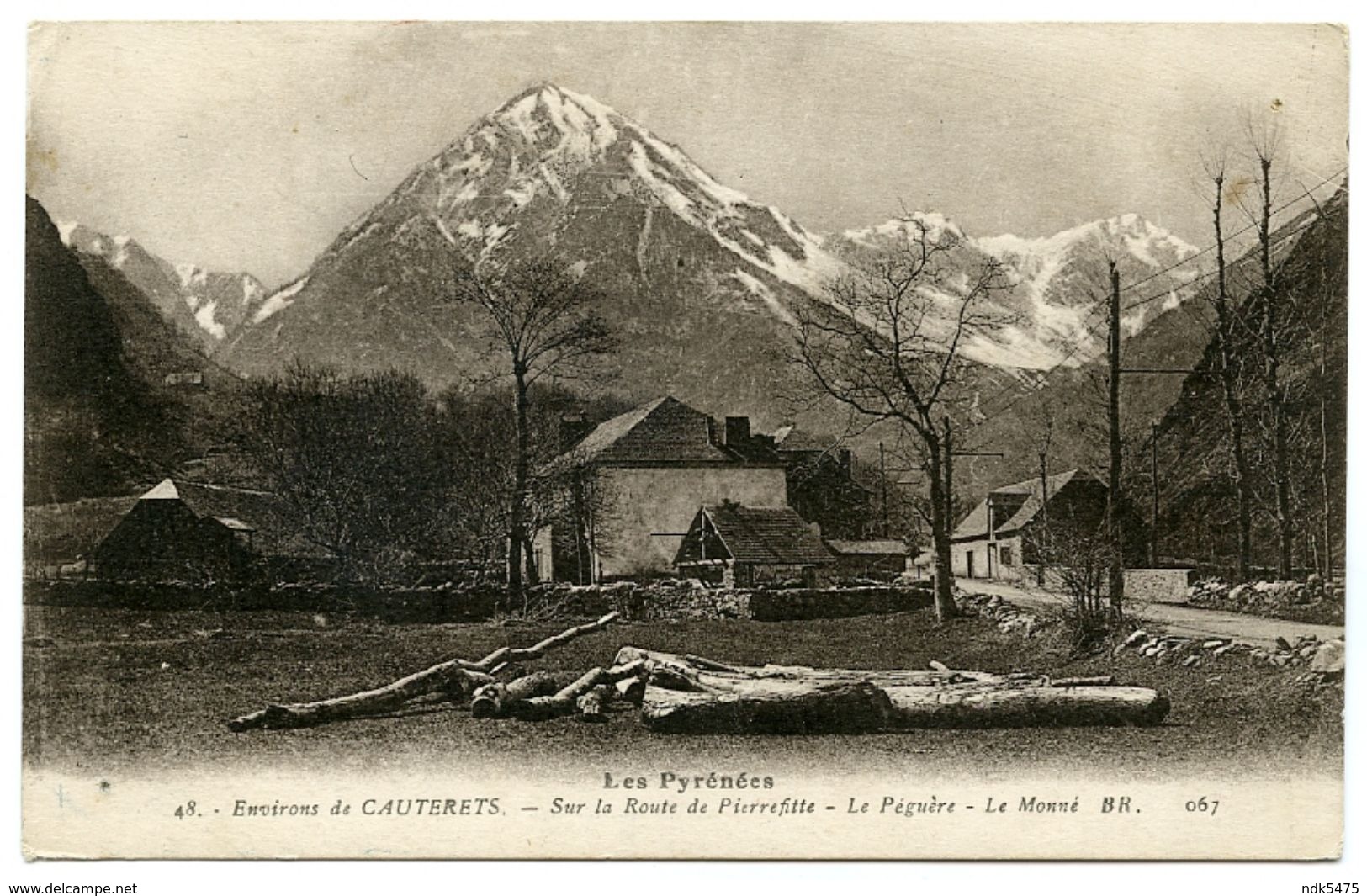 65 : ENVIRONS DE CAUTERETS - SUR LA ROUTE DE PIERREFITTE, LE PEGUERE, LE MONNE - Cauterets