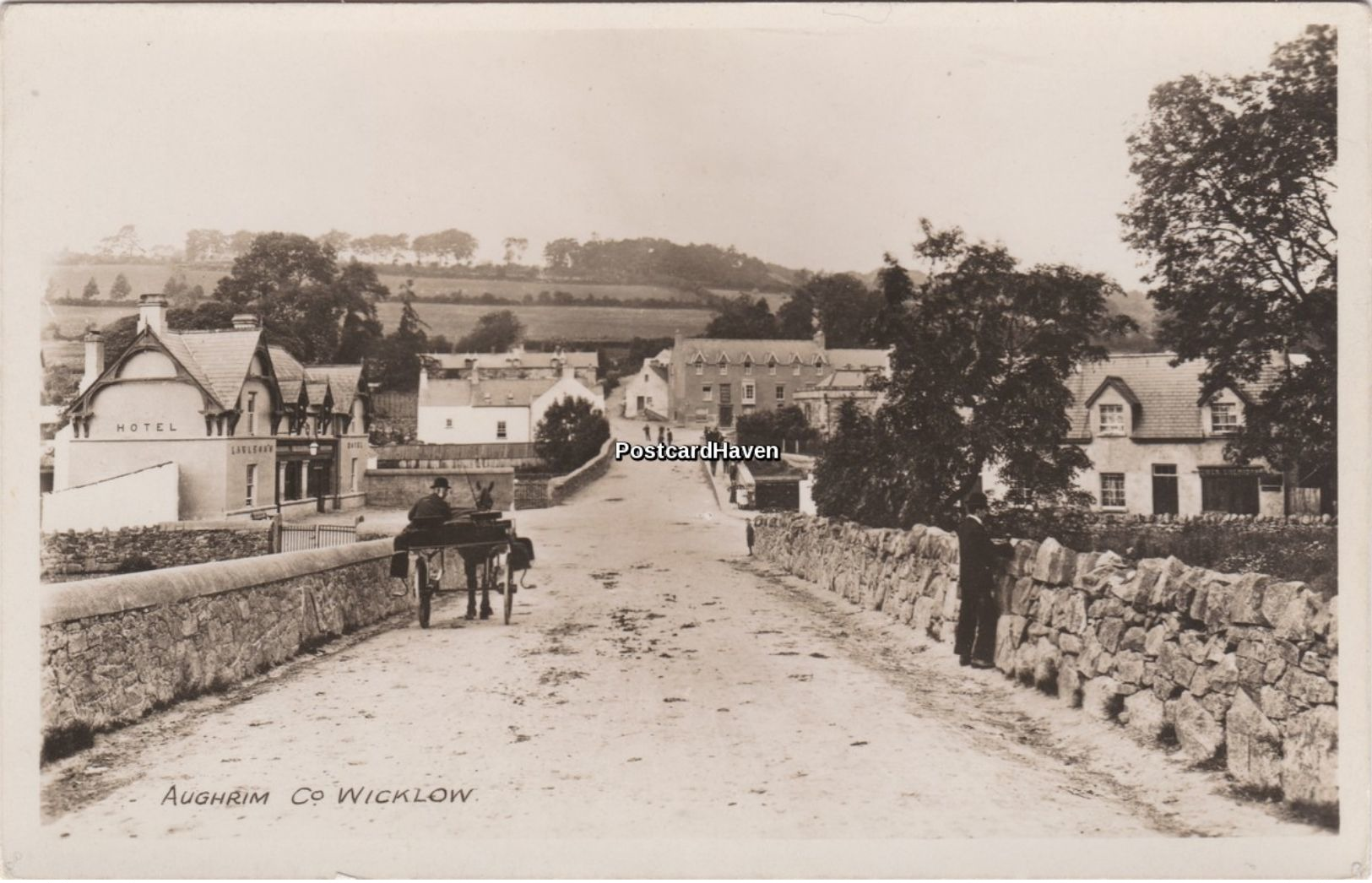 Ireland; Real Photo Postcard; Aughrim Village Co Wicklow - Wicklow