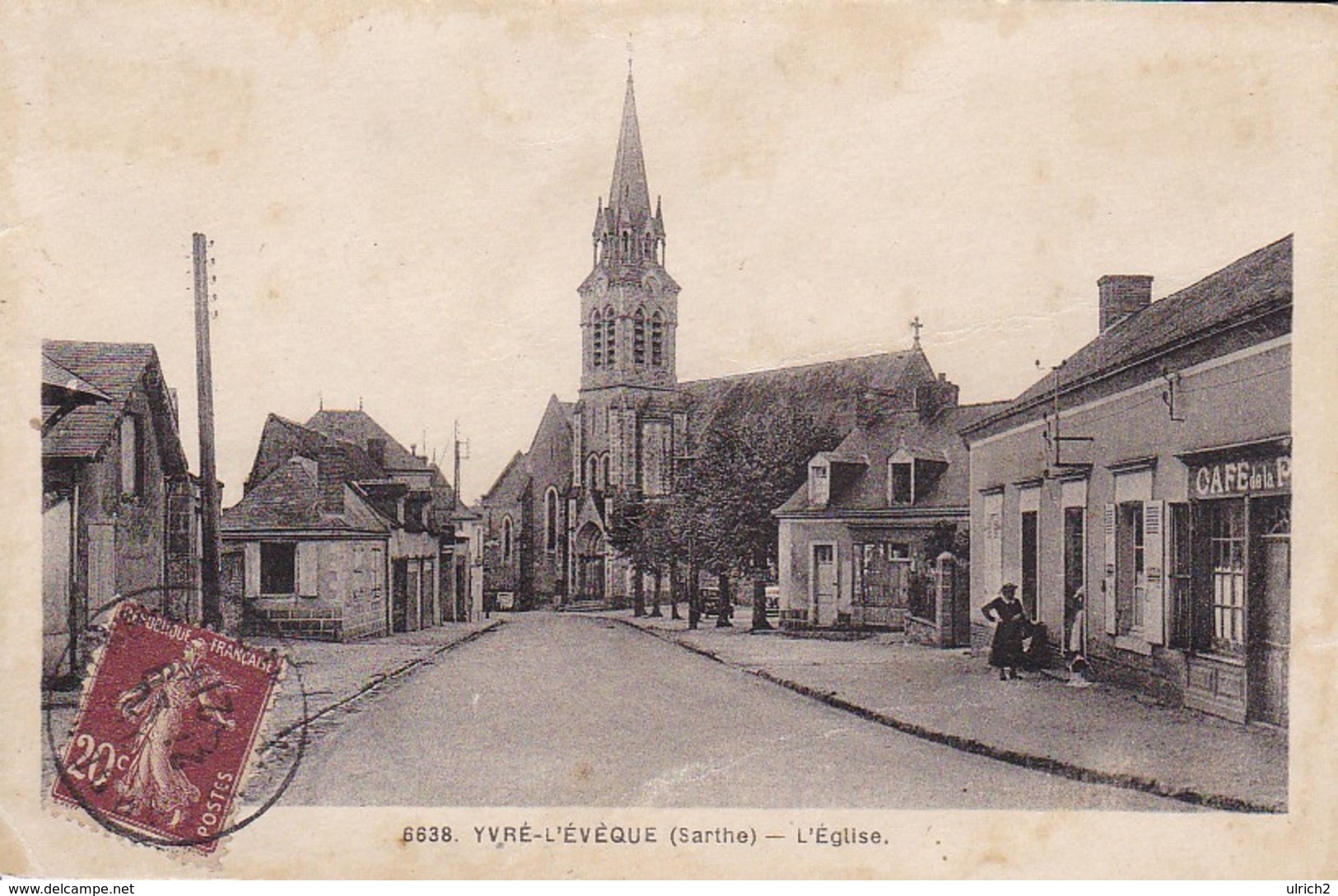 CPA Yvré-l'Évêque - L'Eglise - 1921 (33245) - Le Mans