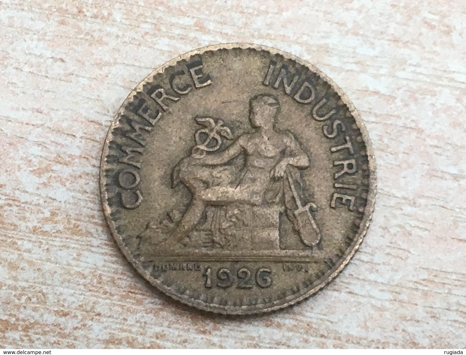 1926 1 Franc Coin - Very Fine, Uncleaned - Other & Unclassified