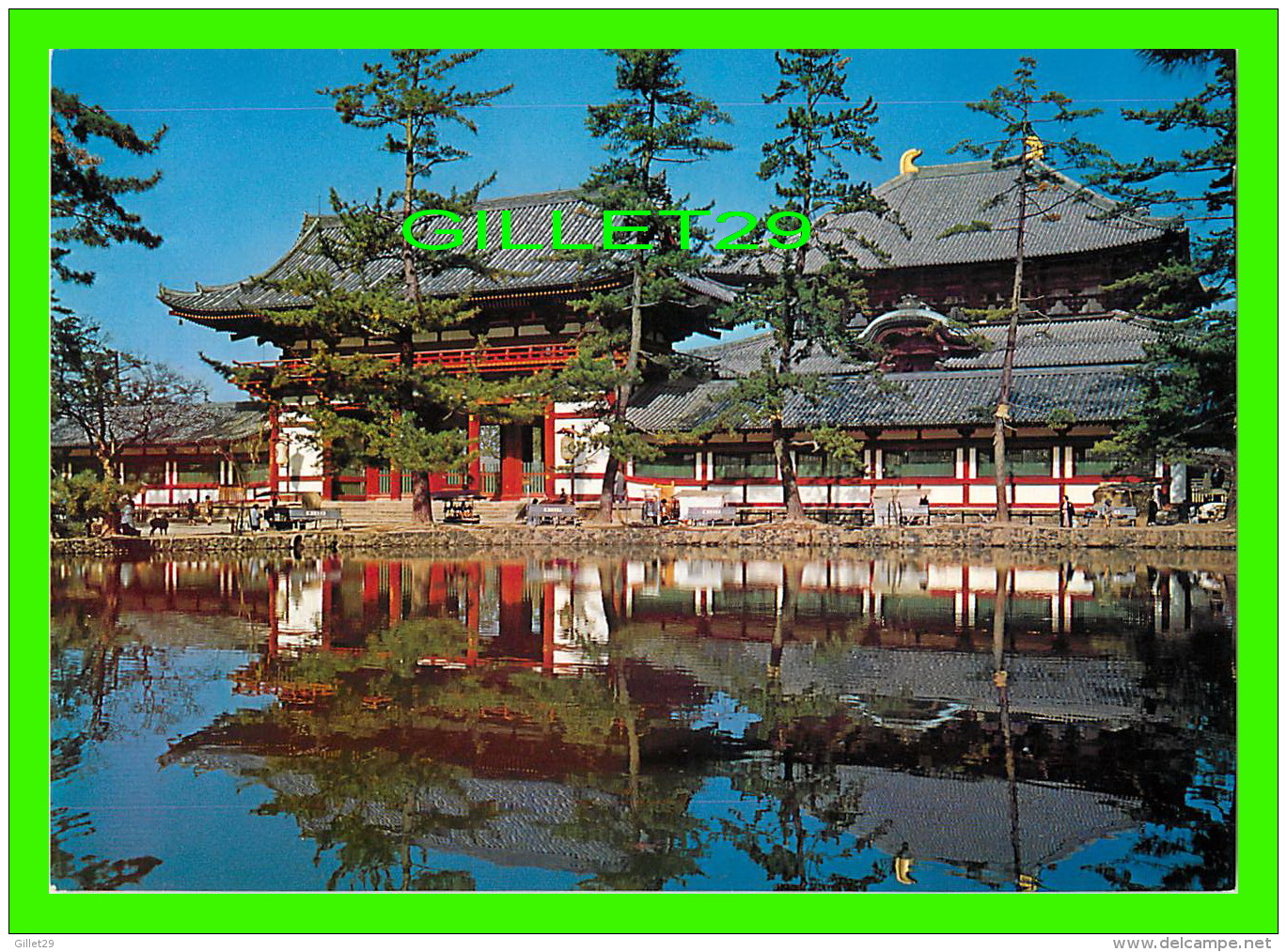 TOKYO, JAPON - THE KAGAMI POND &amp; THE HALL FOR THE BUDDHA, TODAIJI TEMPLE - DIMENSION 12 X 17 Cm - - Tokio