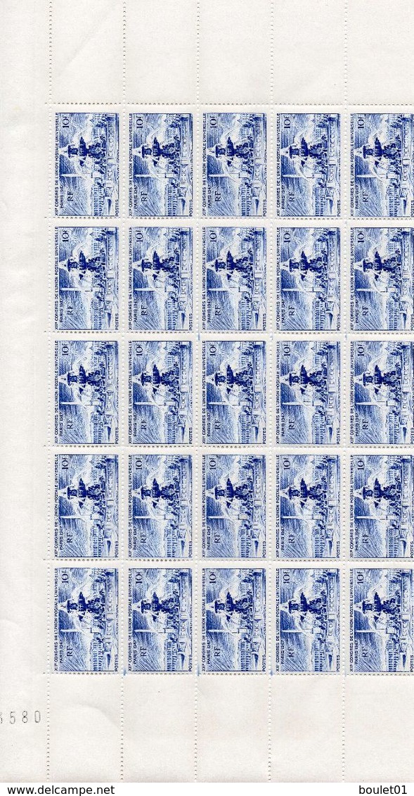 Feuille De 25 Timbres Neufs N° 783 De 1947 (voir Le Scan) - Fogli Completi