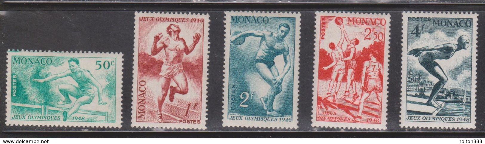MONACO Scott # 204-8 MNH - Olympic Games 1948 - Nuovi