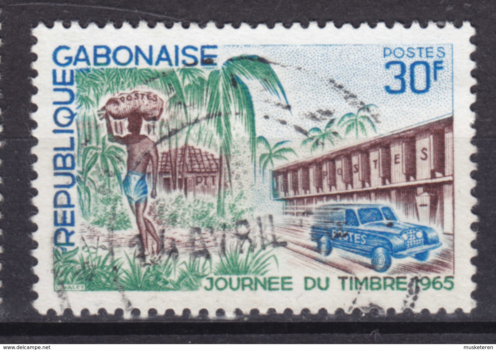 Gabon 1965 Mi. 235    30 Fr Tag Der Briefmarke Jour De Timbre Day Of Stamp - Gabun (1960-...)