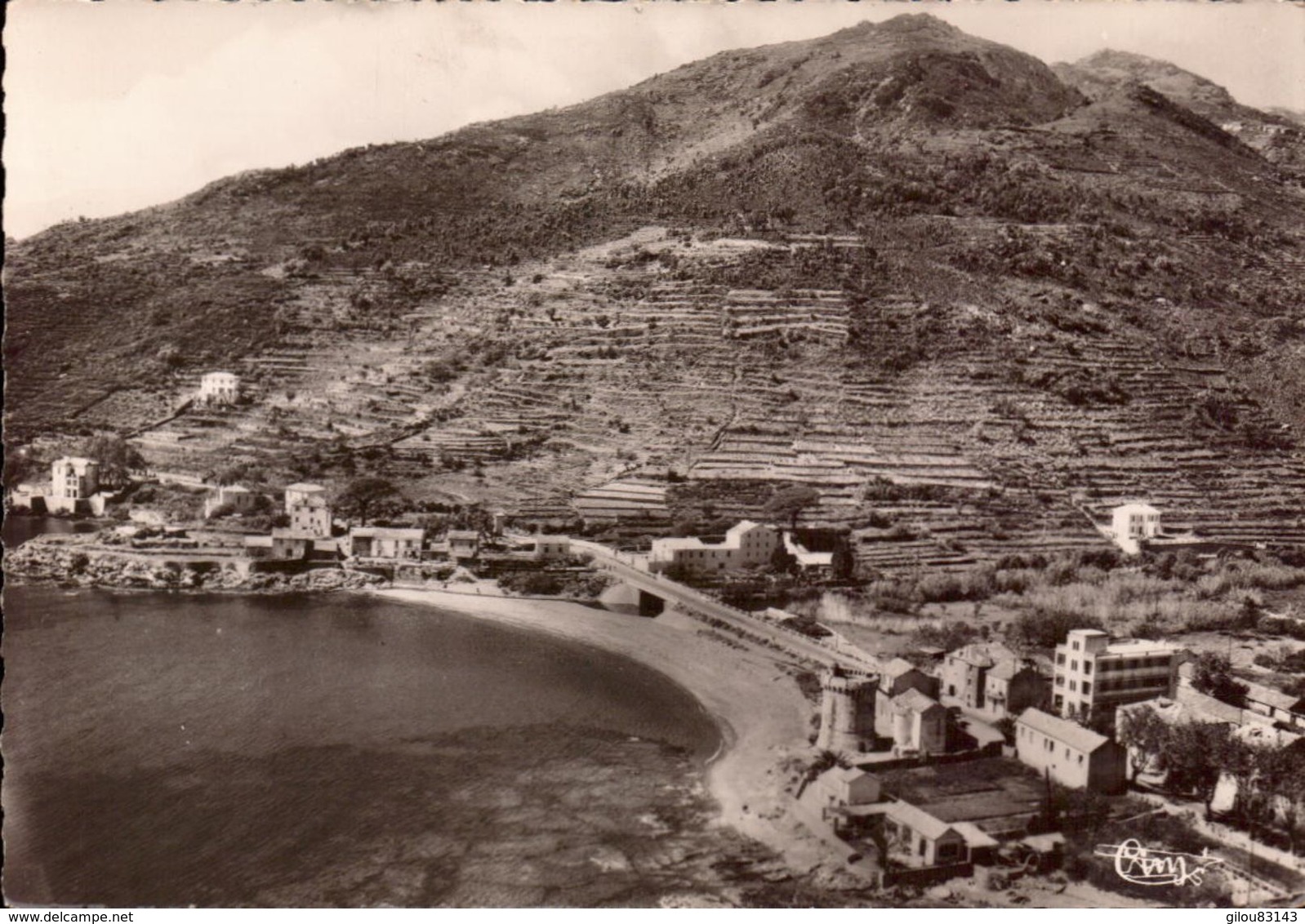 Corse, Santa-Maria-di-Lota, Vue Aerienne Sur La Plage De Miomo    (bon Etat) - Autres & Non Classés