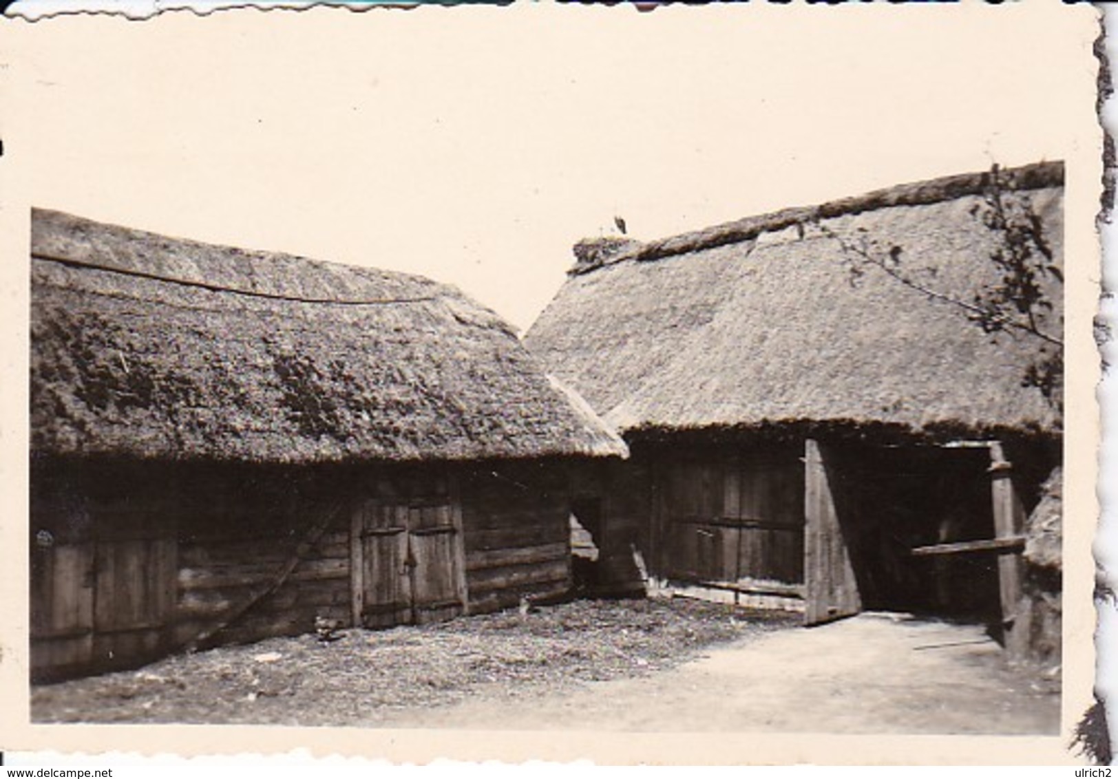 Foto Bauernhaus Und Scheune Mit Storchennest - Störche - 9*6cm (33265) - Orte