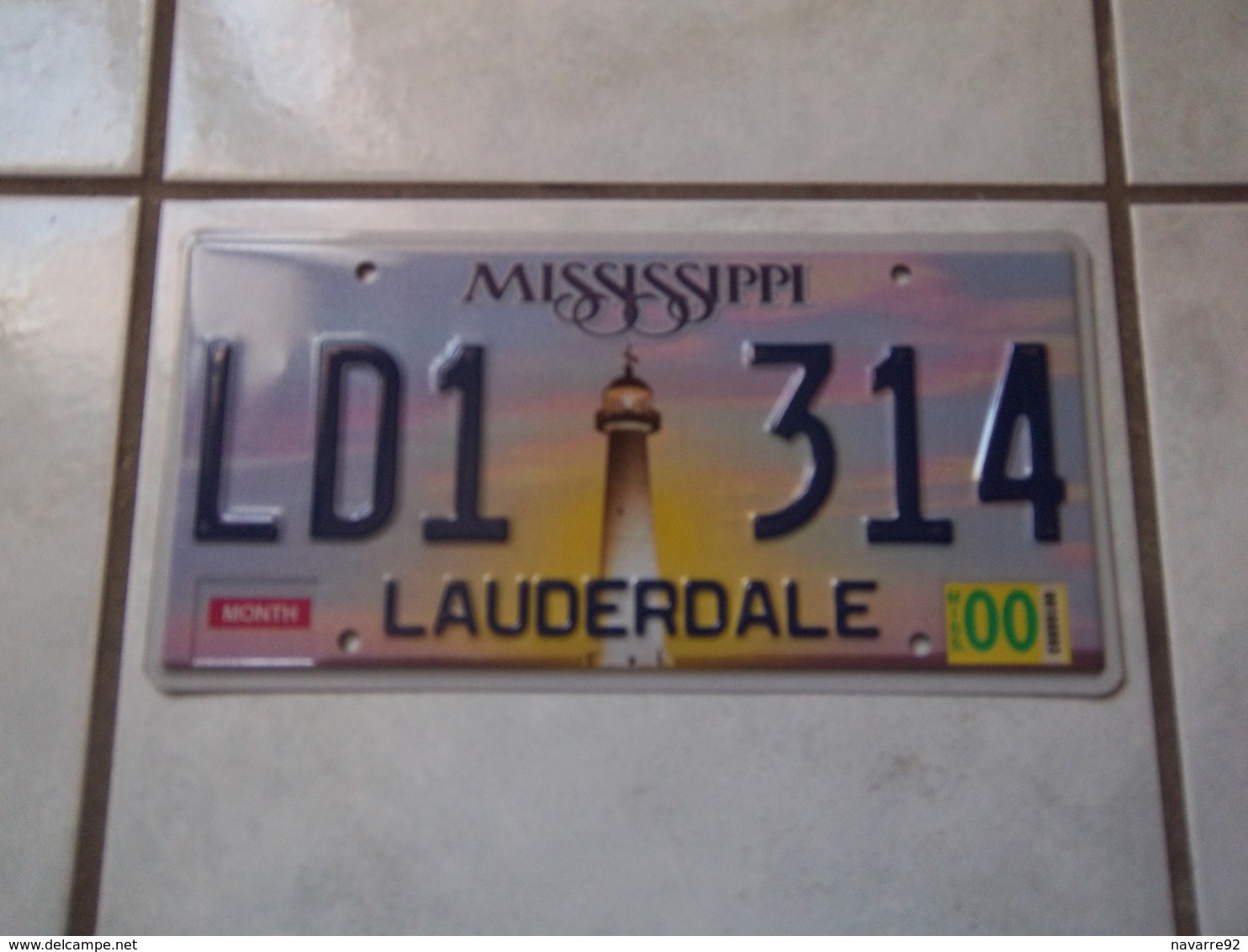 AUTHENTIQUE PLAQUE IMMATRICULATION AMERICAINE ETAT DU MISSISSIPPI USA LICENSE PLATE !!! - Number Plates