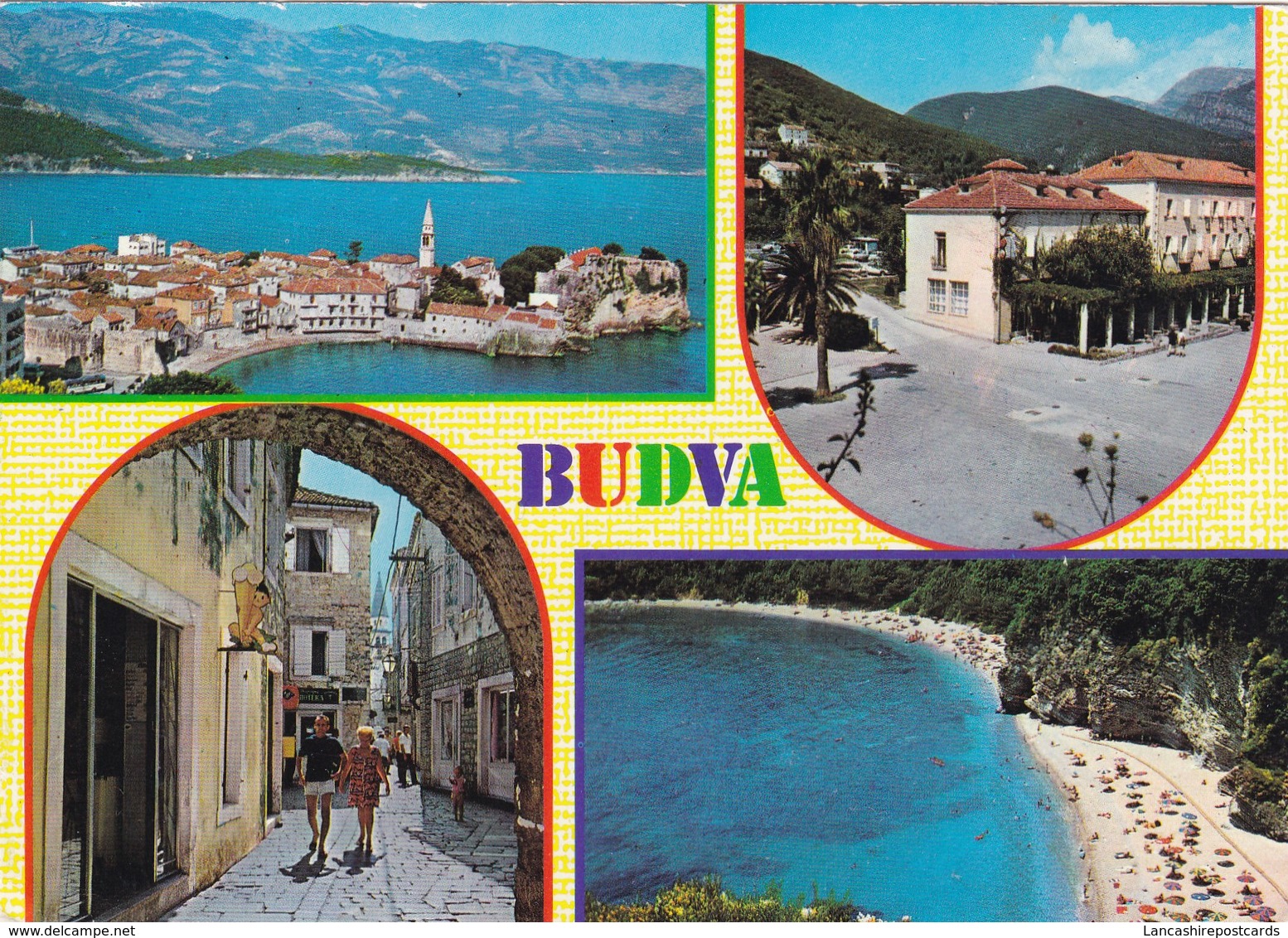 Postcard Budva Montenegro Multiview My Ref B22305 - Montenegro