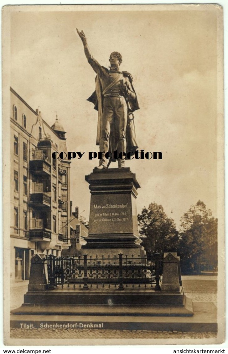 Tilsit, Schenkendorf Denkmal, Alte Foto Postkarte - Russie