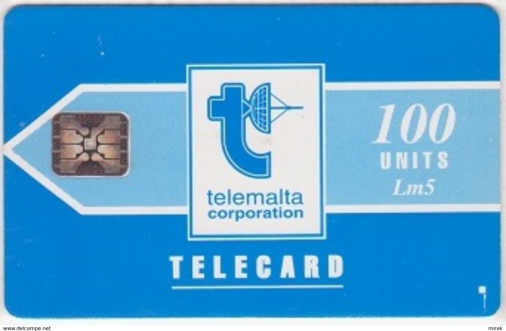 233/ Malta; P10. Telemalta Logo - Short Antenna, 100 Ut., SC5, CN 43502 - Malta