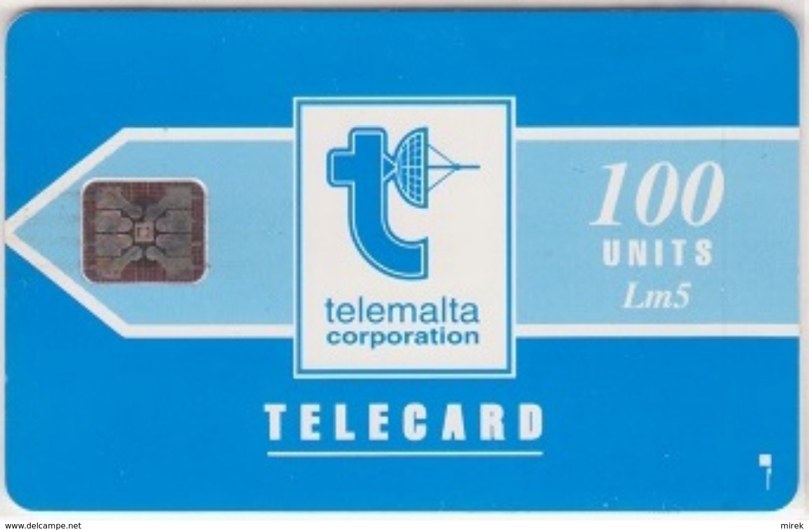 234/ Malta; P10. Telemalta Logo - Short Antenna, 100 Ut., SC5, CN 43504 - Malta