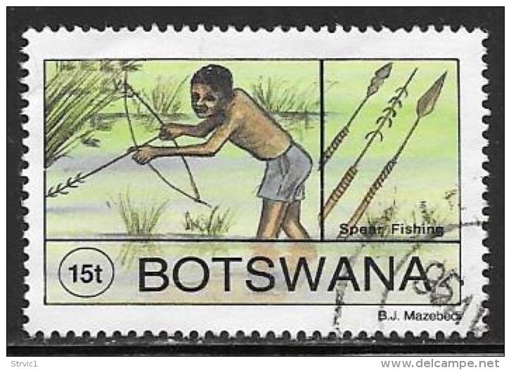 Botswana, Scott # 578 Used Spear Fishing, 1995 - Botswana (1966-...)