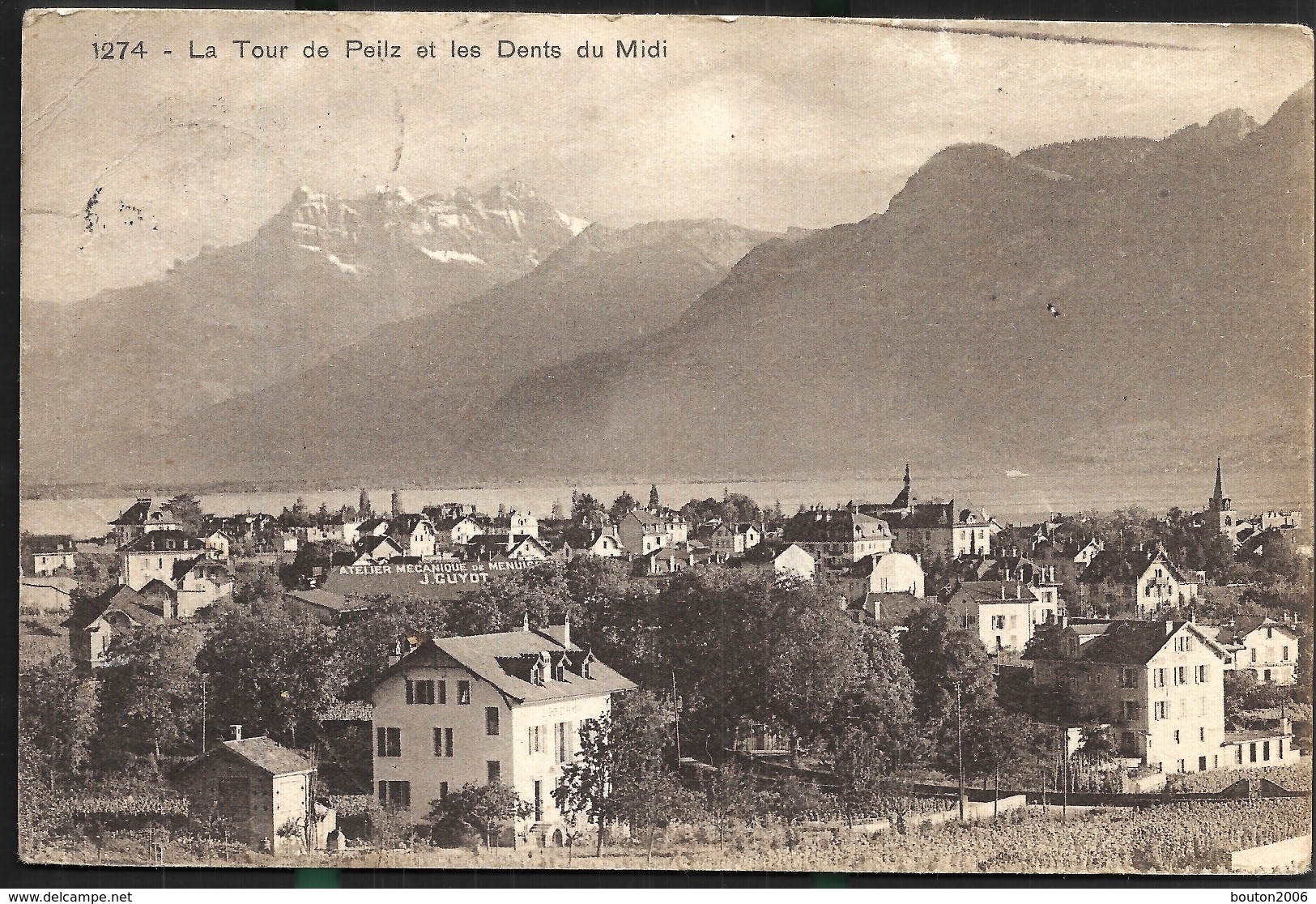 La Tour De Peilz Et Les Dents Du Midi 1911 - La Tour-de-Peilz