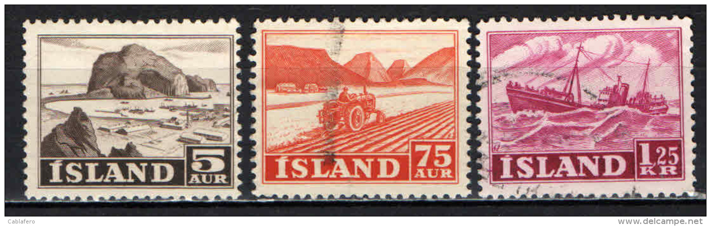 ISLANDA - 1950 - IL LAVORO IN ISLANDA - USATI - Usati