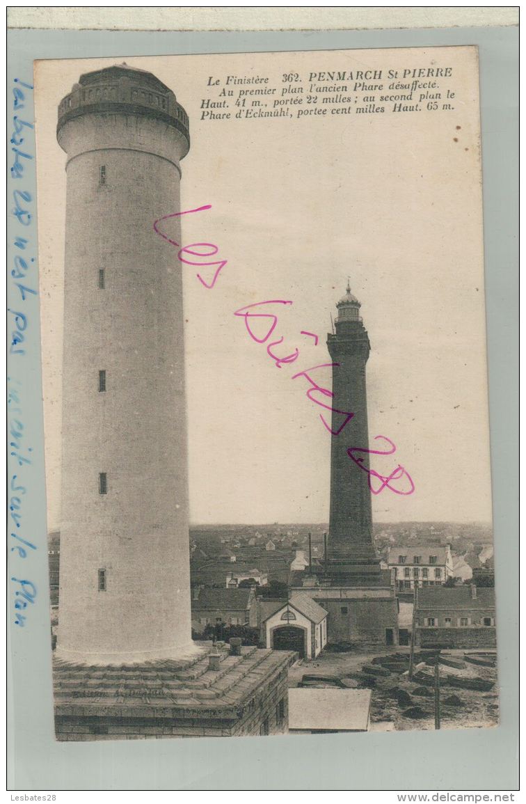 CPA 29  PENMARCH ST PIERRE    Le Phare  Désaffecté  Et Le Phare D'd'Eckmühl    FEVR 2018 463 - Penmarch