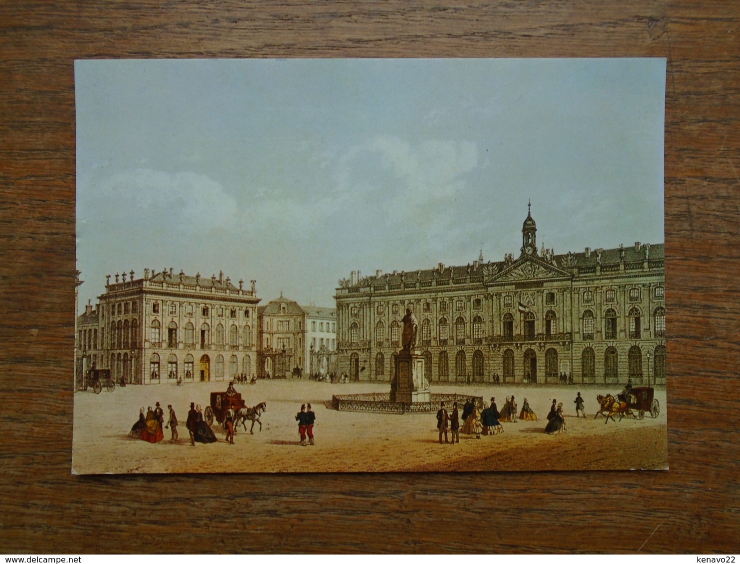 Nancy , La Place Stanislas Et L'hôtel De Ville ( Tithographie Du Second Empire ) - Nancy