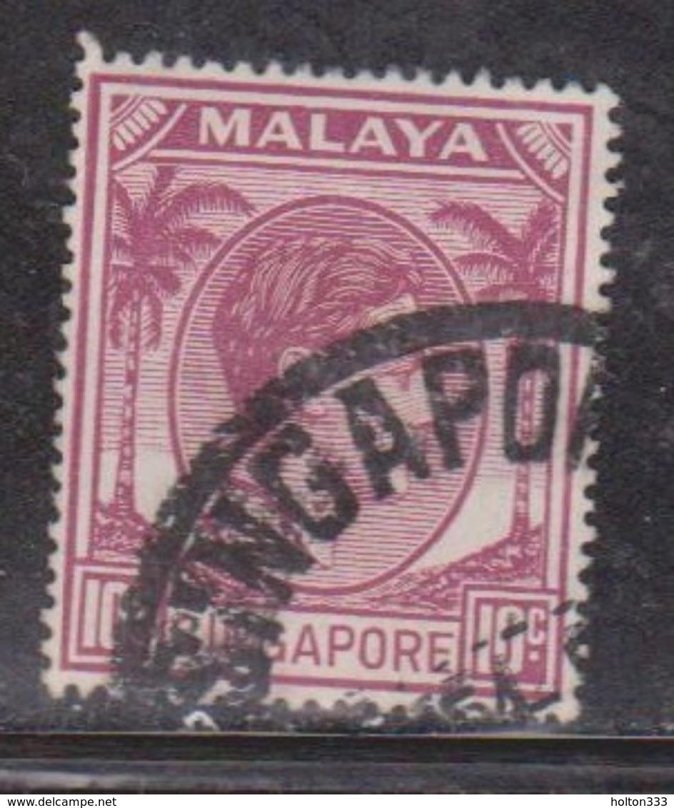 SINGAPORE Scott # 9a Used - KGVI With Palm Trees - Singapore (...-1959)