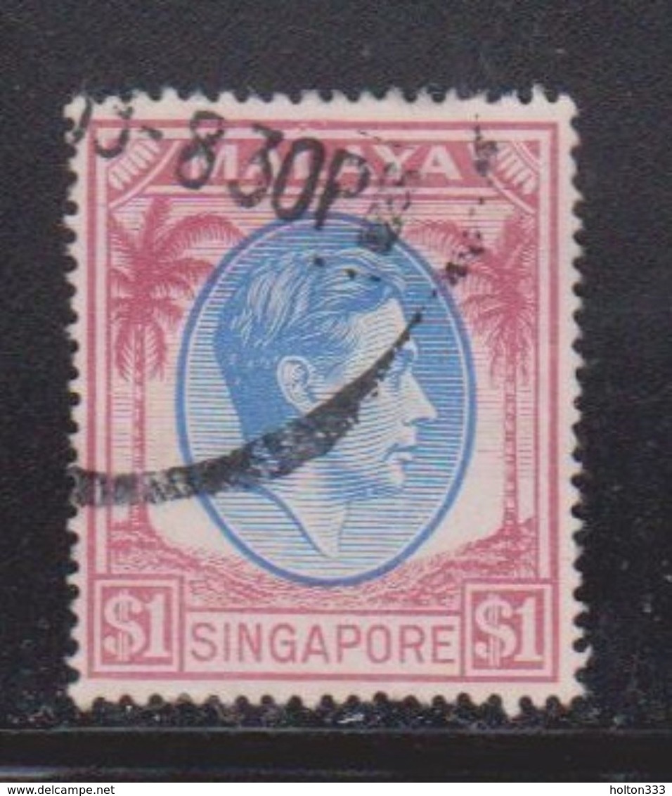 SINGAPORE Scott # 18a Used - KGVI With Palm Trees - Singapore (...-1959)