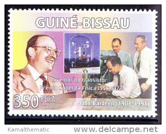 Guine Bi. MNH, John Bardeen Only One To Get Twice Nobel Physics, Invention Transistor - - Premio Nobel