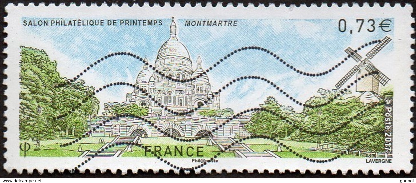 Oblitération Moderne Sur Timbre De France N° 5124 Paris - Butte Montmartre -> Sacré Coeur, Moulin - Usati